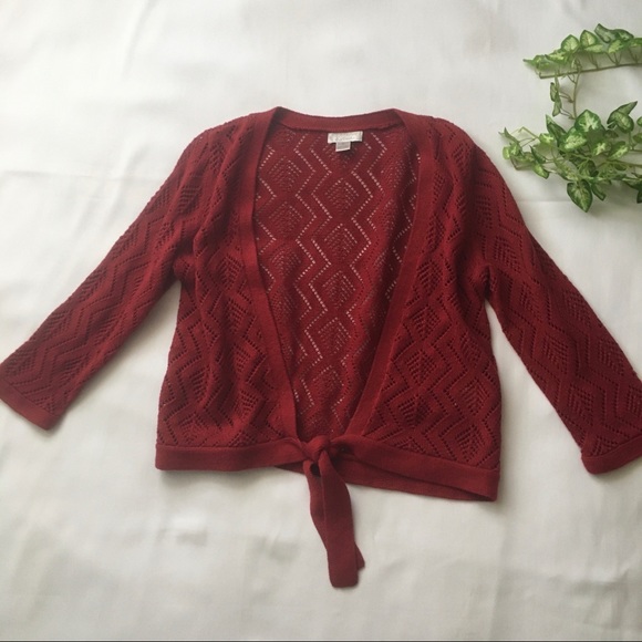 Knit Wrap Front Cardigan - Picture 1 of 5